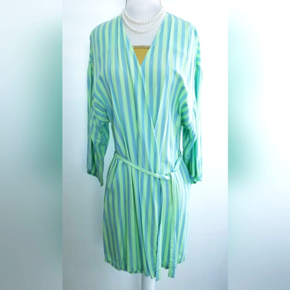 Nordstrom BP. Striped Short Robe Waist Tie